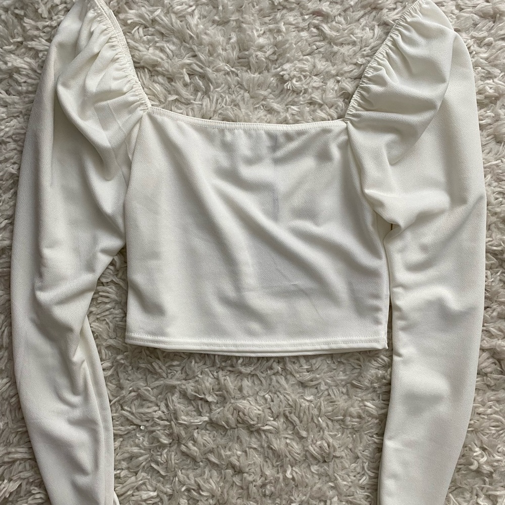 Puff sleeve crop top Tall